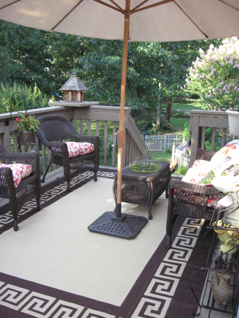 outdoor deck in birmingham al, decks, outdoor furniture, outdoor living, painted furniture, porches