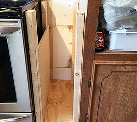 we built a drop in kitchen cabinet, closet, diy, how to, kitchen cabinets, kitchen design, woodworking projects