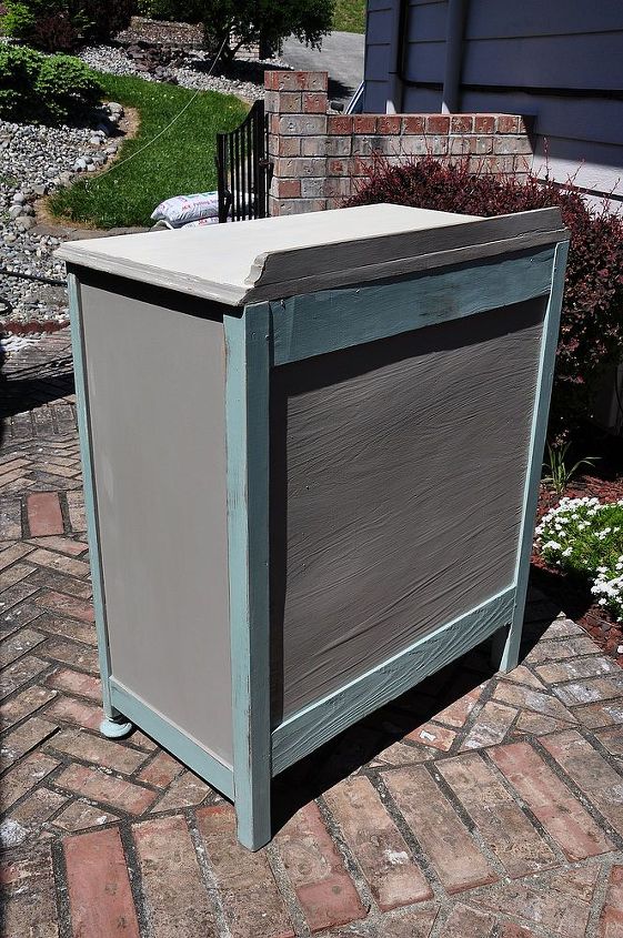 quirky to quaint little dresser, chalk paint, painted furniture, I even painted the back