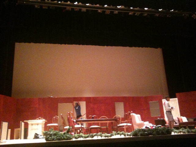 the play last christmas at the rialto center of arts last night was a huge success, All walls are up