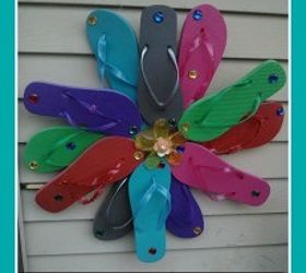 flip flop wreath tutorial, crafts, repurposing upcycling, wreaths, flip flops