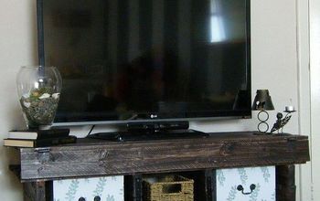 Inspired pallet wood TV console