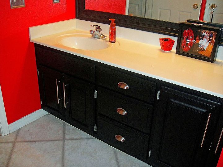 Bathroom Cabinets Reveal Using Reclaim Paint Hometalk