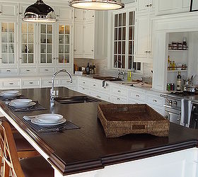 q popular countertop materials for 2012 zinc and walnut, concrete countertops, countertops, Walnut top it s a classic and looks great