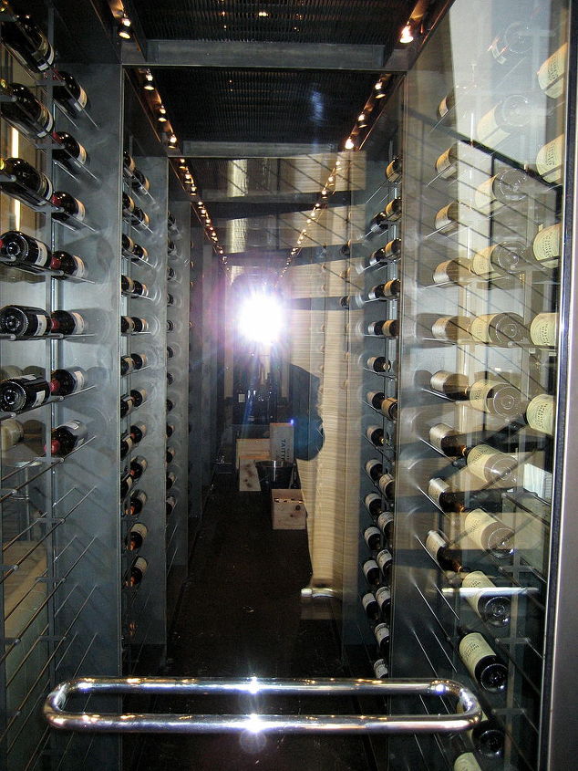 we do custom architectural work for high end homes resorts commerical an, Custom Stainless Steel Glass Wine Room