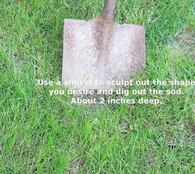 a quicker and easier way to stepping stones, concrete masonry, outdoor living, Take a shovel or your trowel and sculpt out the shape of your stone