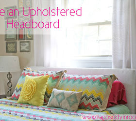 make your own upholstered headboard, bedroom ideas, home decor, painted furniture, reupholster, woodworking projects