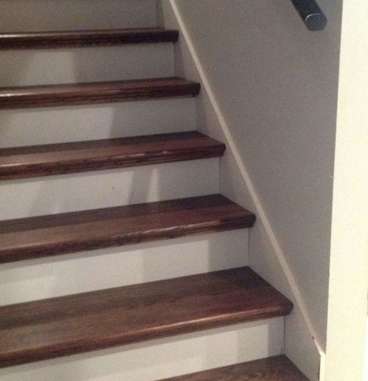 from carpet to wood stairs redo cheater version, diy, how to, stairs