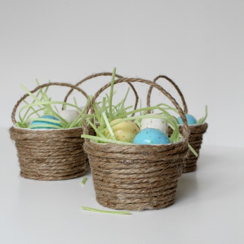 mini easter basket favors, crafts, Fill them with edible grass and malted eggs for a sweet treat
