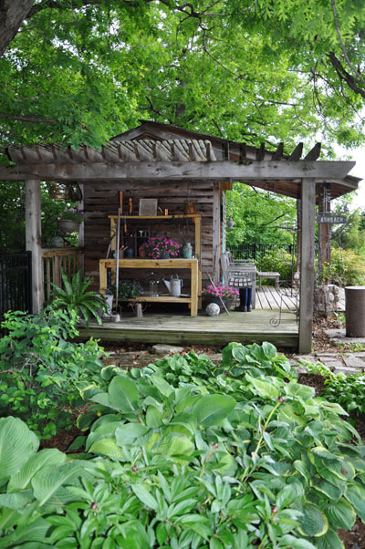 garden bench, gardening, outdoor living, The pool house building with side garden bench area