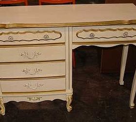french provincial desk makeover, Before