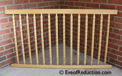 upcycling from crib to quilt rack, repurposing upcycling, Side of old crib used for upcycling