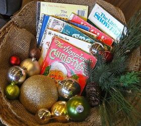 finding christmas inspiration, christmas decorations, seasonal holiday decor, Vintage Books and Dollar Store Balls