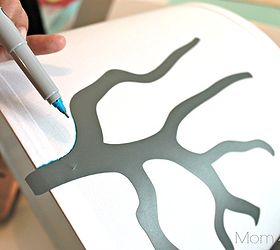 stencil a lampshade with a sharpie marker, crafts, lighting, Trace stencil with a sharpie