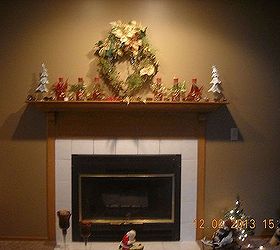 christmas tree and fireplace, christmas decorations, seasonal holiday decor