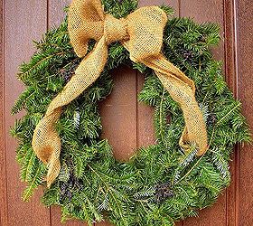 transform an artificial wreath into a christmas wreath, seasonal holiday d cor, This year our artificial wreath has been transformed into a beautiful Christmas Wreath with only three simple alterations