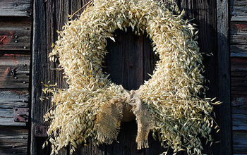 A Tutorial on How to Make a Rustic, Country, Oat Wreath.