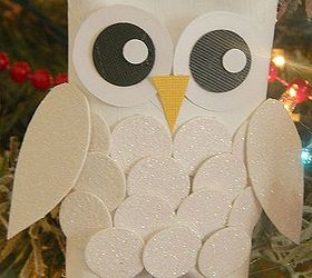 snow owl christmas ornaments, christmas decorations, crafts, seasonal holiday decor