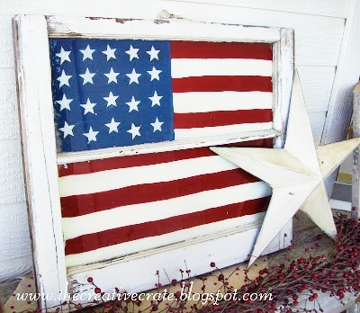 10 inspiring 4th of july ideas, crafts, living room ideas, mason jars, pallet, patriotic decor ideas, seasonal holiday decor, wreaths, 4th of July Painted Glass Window from U Create Via The Creative Crate