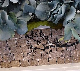 diy wood and tile planter box, crafts, diy, Used craft paint with the stencil