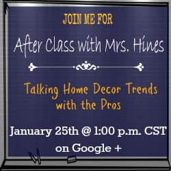 an awesome hangout on decorating trends today at 1 00p m cst, home decor