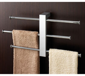 luxury towel bars stands, bathroom ideas, storage ideas, This beautiful towel bar features three sliding rails and is made of high quality brass in a polished chrome finish Made and designed in Italy by Gedy SKU 7630 13