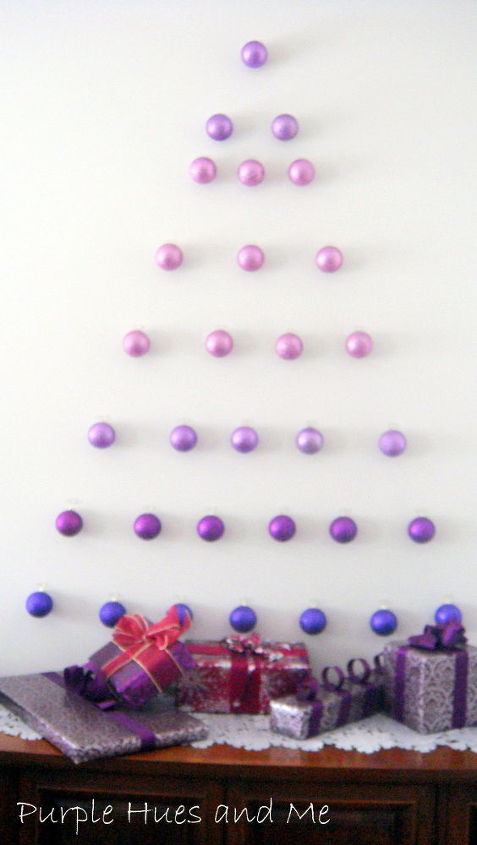 ornament wall tree, seasonal holiday d cor, Such an easy way to decorate a blank wall