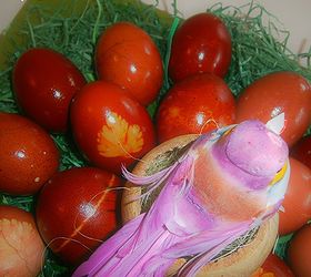 easter eggs dyed with onion shell, crafts, easter decorations, seasonal holiday decor