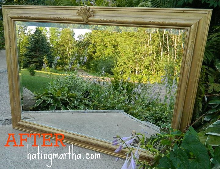 turn a builder grade mirror into an antique, home decor