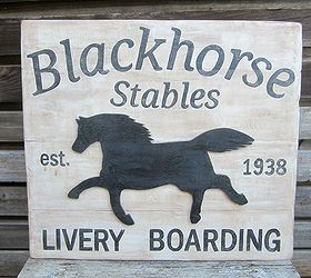 making a vintage style horse boarding sign from scrap boards, crafts, diy, repurposing upcycling, woodworking projects, Vintage style sign