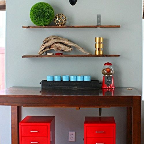 diy industrial shelves in 20 minutes, home decor, shelving ideas