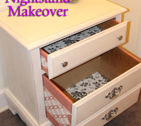 girly nightstand makeover with chalk paint, chalk paint, painted furniture