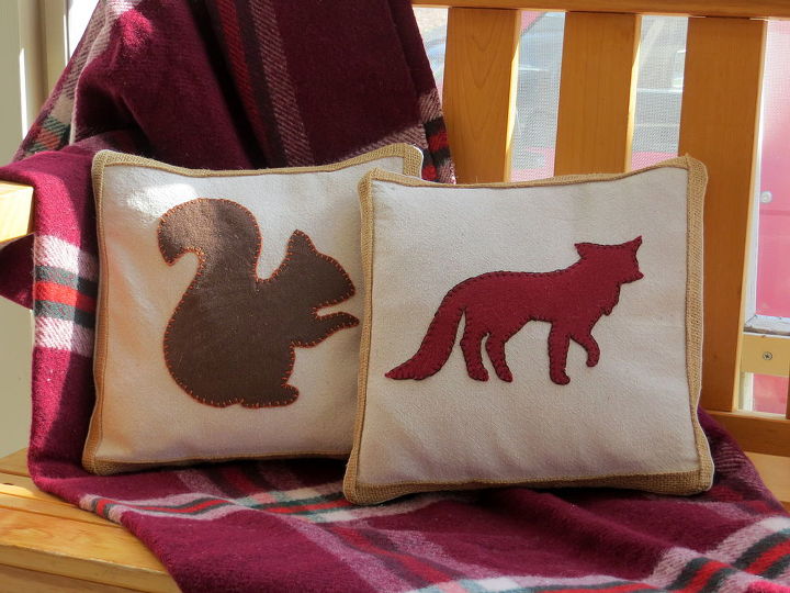 fall decor, home decor, Squirrel and Fox Pillows for fall