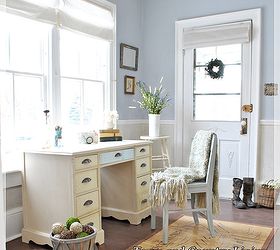 how to create an entryway when you don t have one, foyer, home decor, The desk provides a great place for storing car keys mail that needs sorting mittens and more