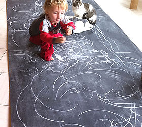 make a diy kids chalkboard, chalkboard paint, crafts, On the floor