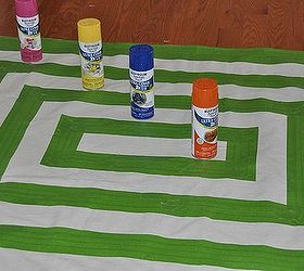 drop cloth spray paint rug, crafts, flooring, painting, Pick your colors and lay them out for a visual or use graph paper to see how your idea looks