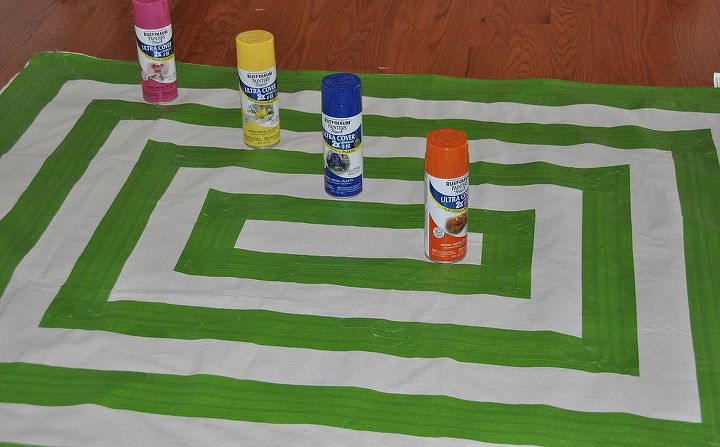 drop cloth spray paint rug, crafts, flooring, painting, Pick your colors and lay them out for a visual or use graph paper to see how your idea looks