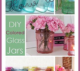 colored glass jars, crafts