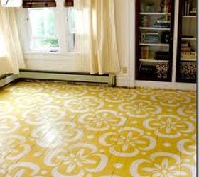 how to paint your floors, flooring, painting, Painted stenciled floors by designaustin blogspot com