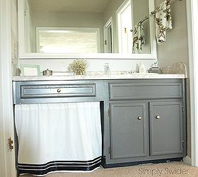how one blogger revamped her bathroom for free, bathroom ideas, diy, home decor, painting