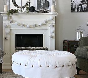 winter style fireplace mantel, fireplaces mantels, home decor, living room ideas, seasonal holiday decor