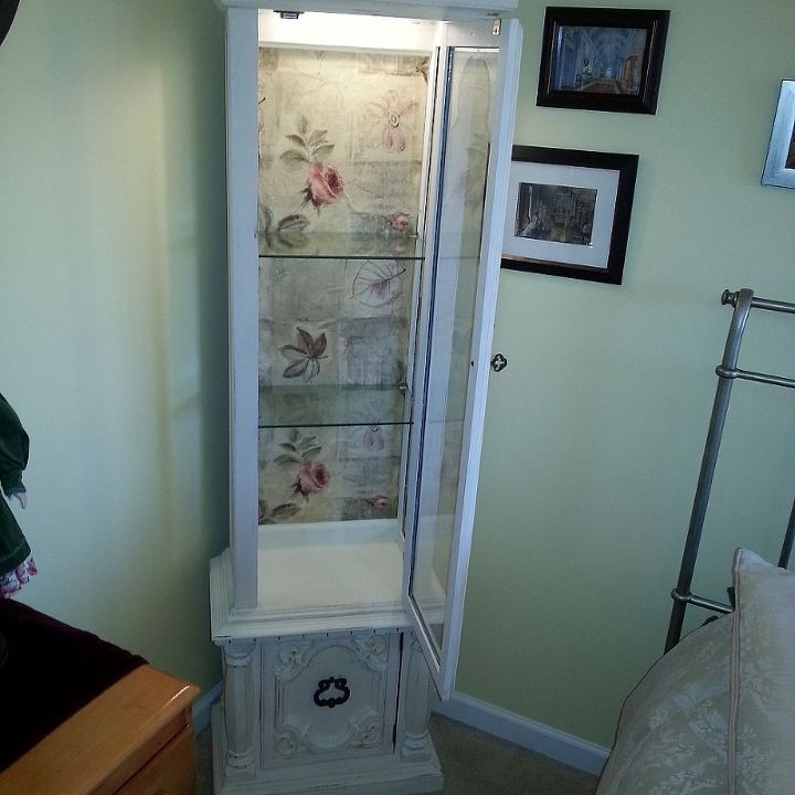 curio cabinet refinished refined, painted furniture, 4