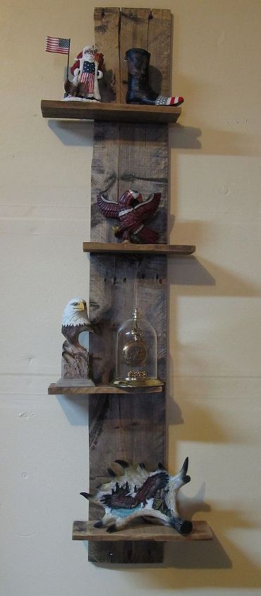 biscuit joined floating redeemed pallet shelves, diy, pallet, repurposing upcycling, shelving ideas, woodworking projects, These shelves will hold a fair amount of weight and really are not as susceptible to cracking or splitting from screws as the biscuit and glue are one of the strongest points in all of the wood