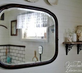 farmhouse bathroom remodel, bathroom ideas, home decor, home improvement, This antique mirror is perfect for an old farmhouse bathroom