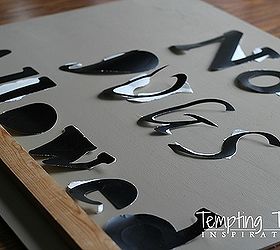 creative diy dog gate using an open backed picture frame, crafts, repurposing upcycling, woodworking projects, I used a Cricut to cut out the stenciled letters and placed them onto a previously painted wooden board
