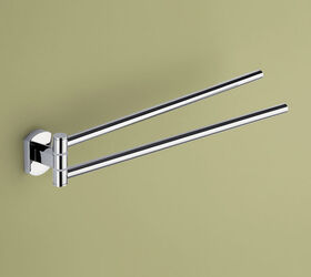 luxury towel bars stands, bathroom ideas, storage ideas, Swivel towel bar made of brass in a polished chrome finish Made and designed by Italian brand Gedy SKU ED23 13