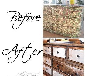 an ugly dresser gets a rustic make over, painted furniture, rustic furniture, reupholster