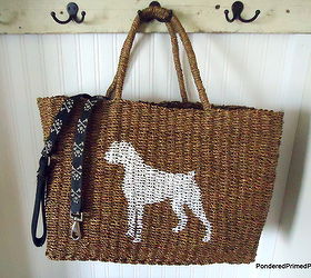 custom silhouette doggy bag, crafts, Now our doggy s bag looks charming hanging in our entryway