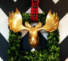 10 diy holiday wreath ideas, crafts, seasonal holiday decor, wreaths, 10 Golden Antlers