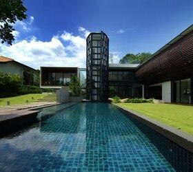longhouse in singapore by aamer architects, architecture